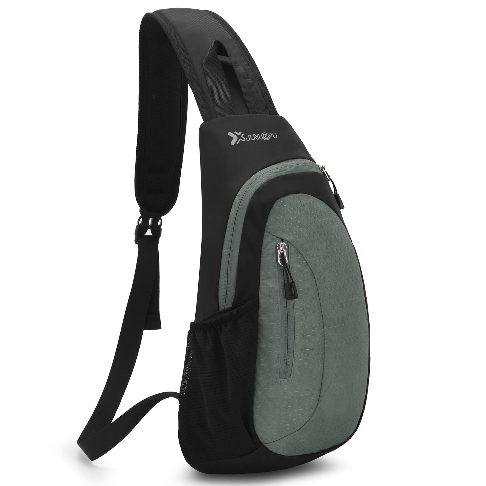 GUSTAVE Sling Bag for Men Waterproof Nylon Crossbody Bag Fashion Unisex Side Bag with Handle & Adjustable Strap, Convenient Chest Bag for Commuting, Travel, Outdoor Activities, Cycling(Grey) GUSTAVE Sling Bag for Men Waterproof Nylon Crossbody Bag Fashion Unisex Side Bag with Handle & Adjustable Strap, Convenient Chest Bag for Commuting, Travel, Outdoor Activities, Cycling(Grey)